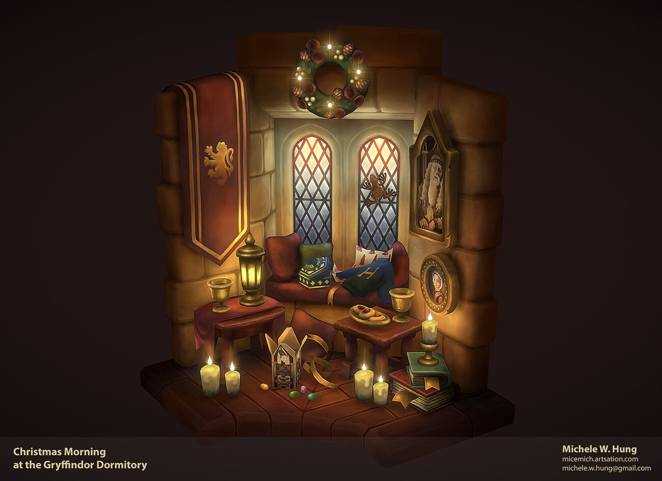 Michele W Hung Christmas Morning At The Gryffindor Dormitory Harry the christmas mouse by n k (author) with janelle dimmett (illustrator) is a children's book harry's children are all tucked away in bed because it is christmas eve. michele w hung christmas morning at