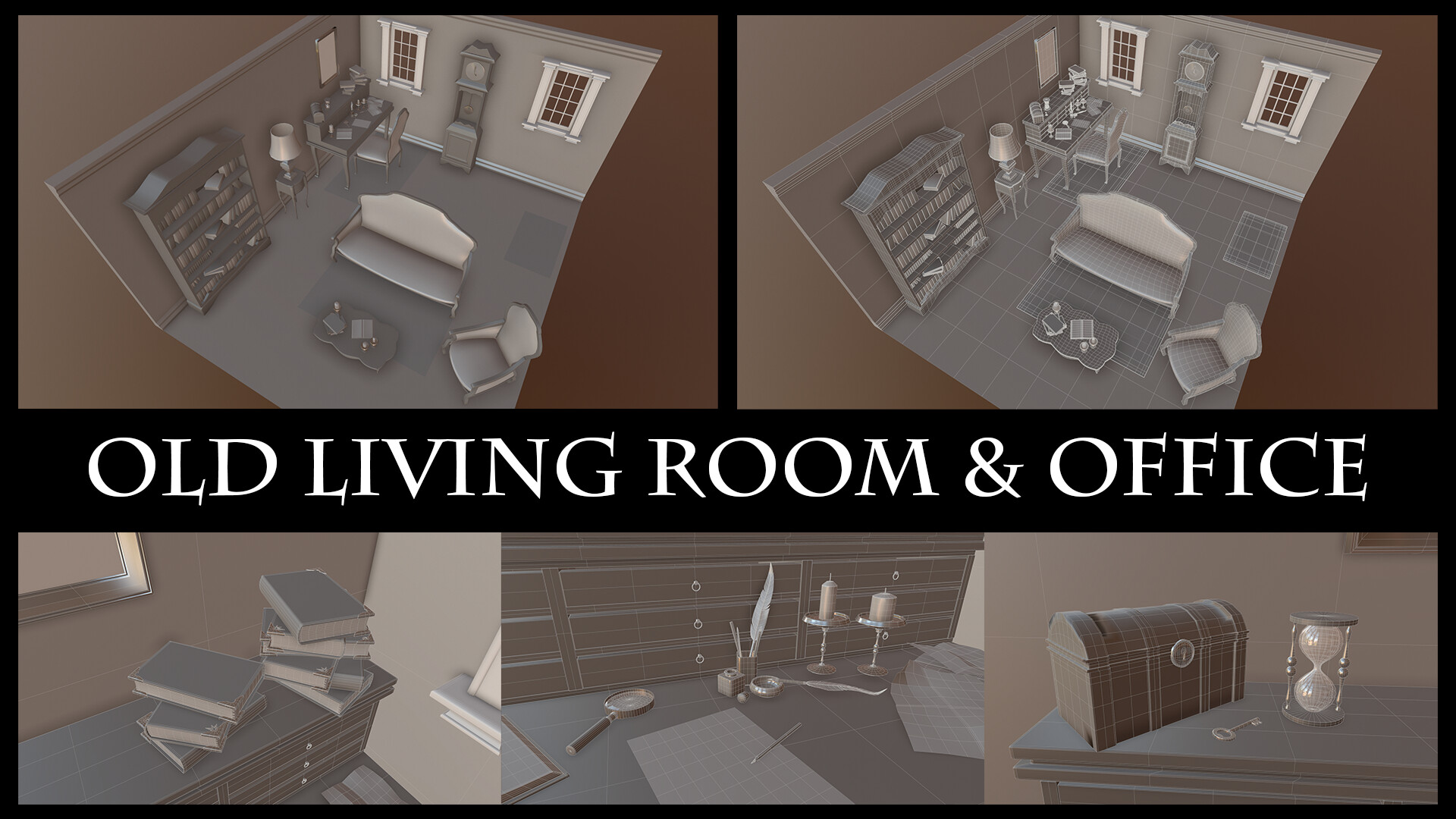 Julia Nilles Old Living Room Office Background For Animation