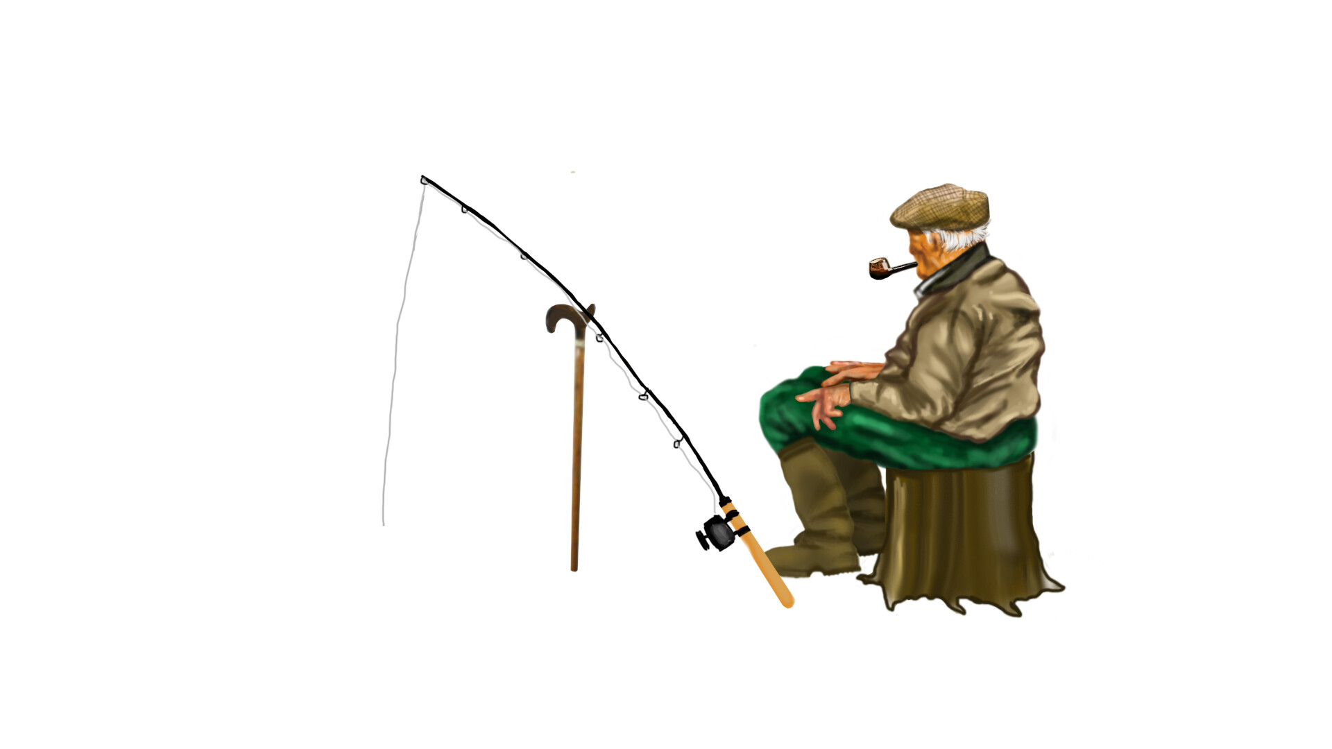 Freja Hammar - Old man fishing