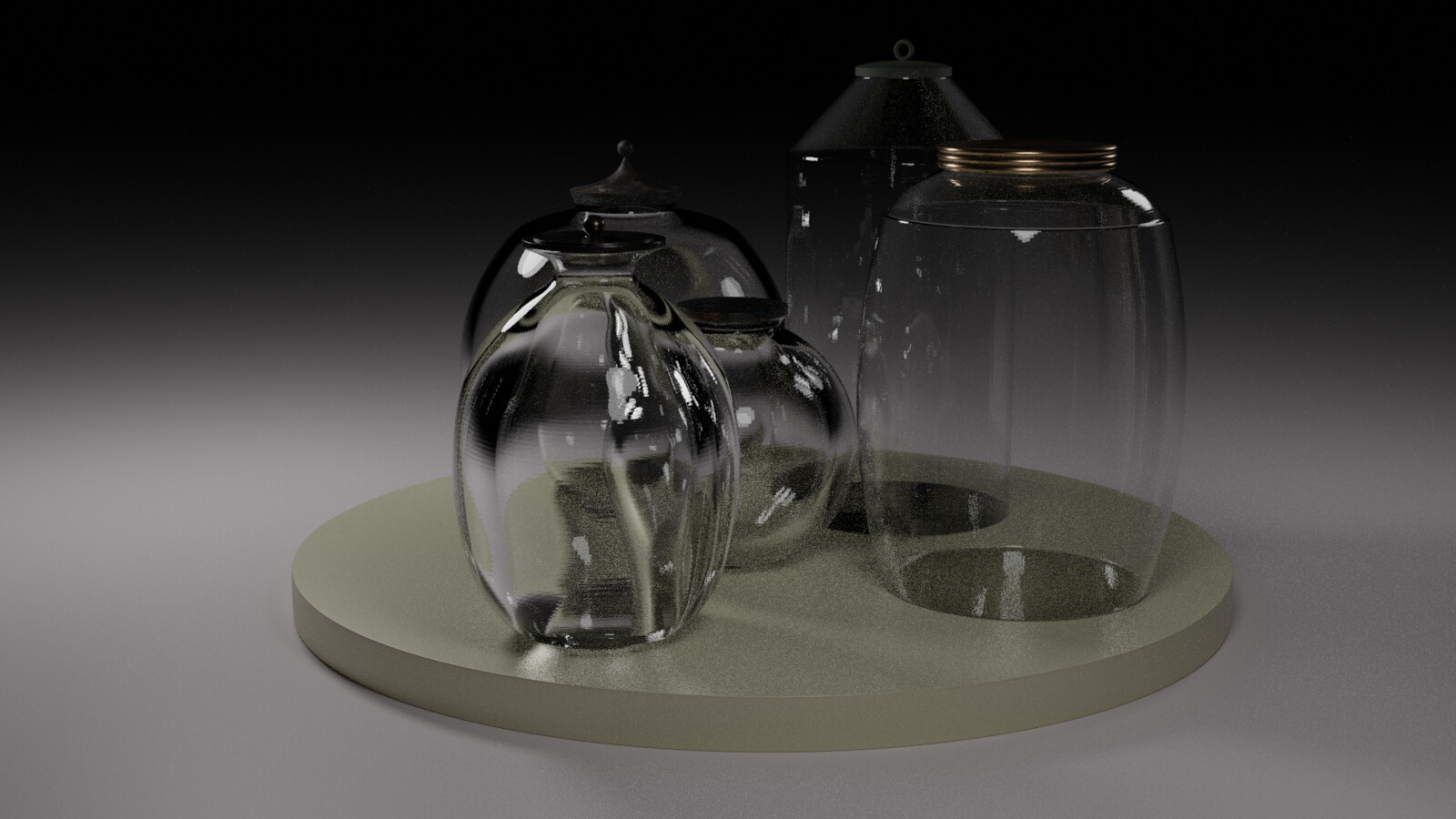 Glass Jars Textured