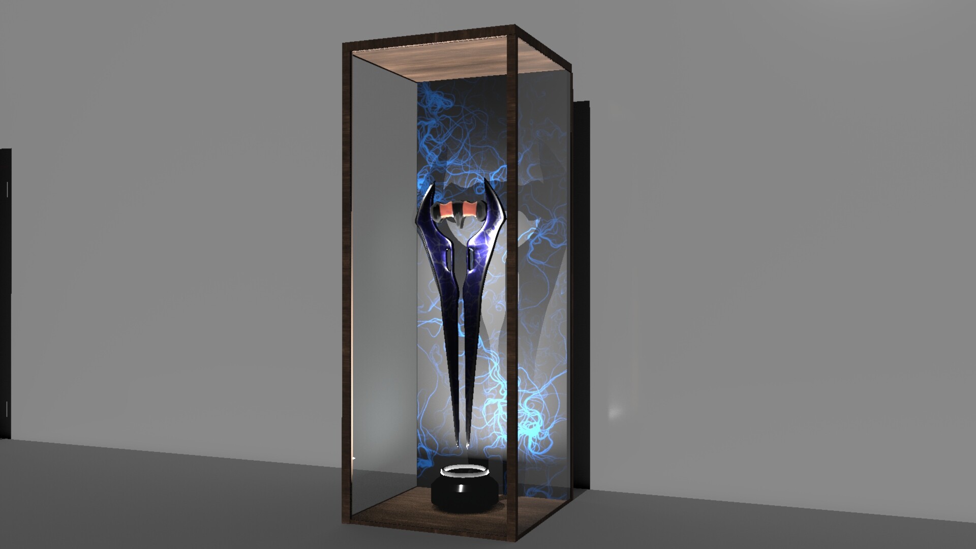 Sword glass display shop case