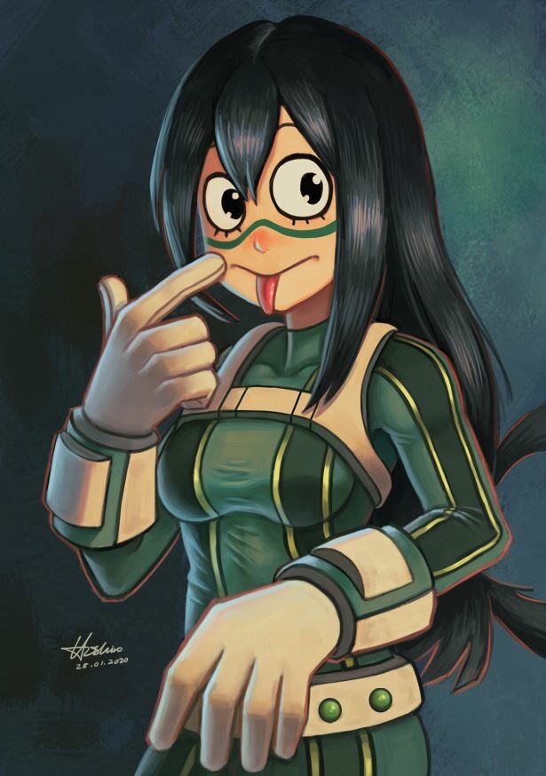 Artstation Tsuyu Asui Hoshino Art Tsuyu desperately tries to save izuku from nomu. artstation tsuyu asui hoshino art