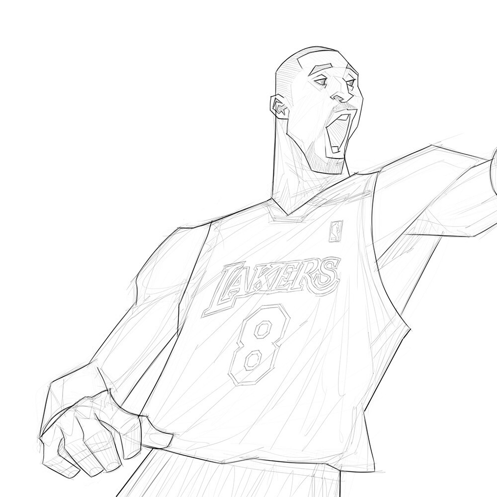 kobe bryant coloring pages to print