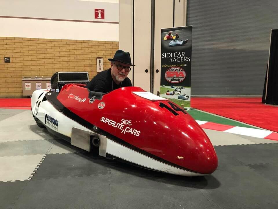 Fun at the Toronto Motorcycle show With Shaun and Russ Side Car Racing. Trying out the bullet for size.
