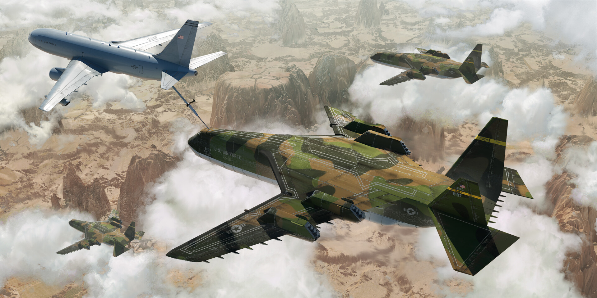 ArtStation - Foward-swept wing cargo plane