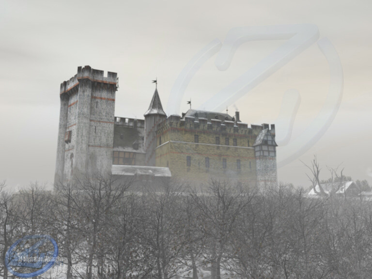 On the south side of the densely built-up core castle was the palas, whose outer walls have been preserved.