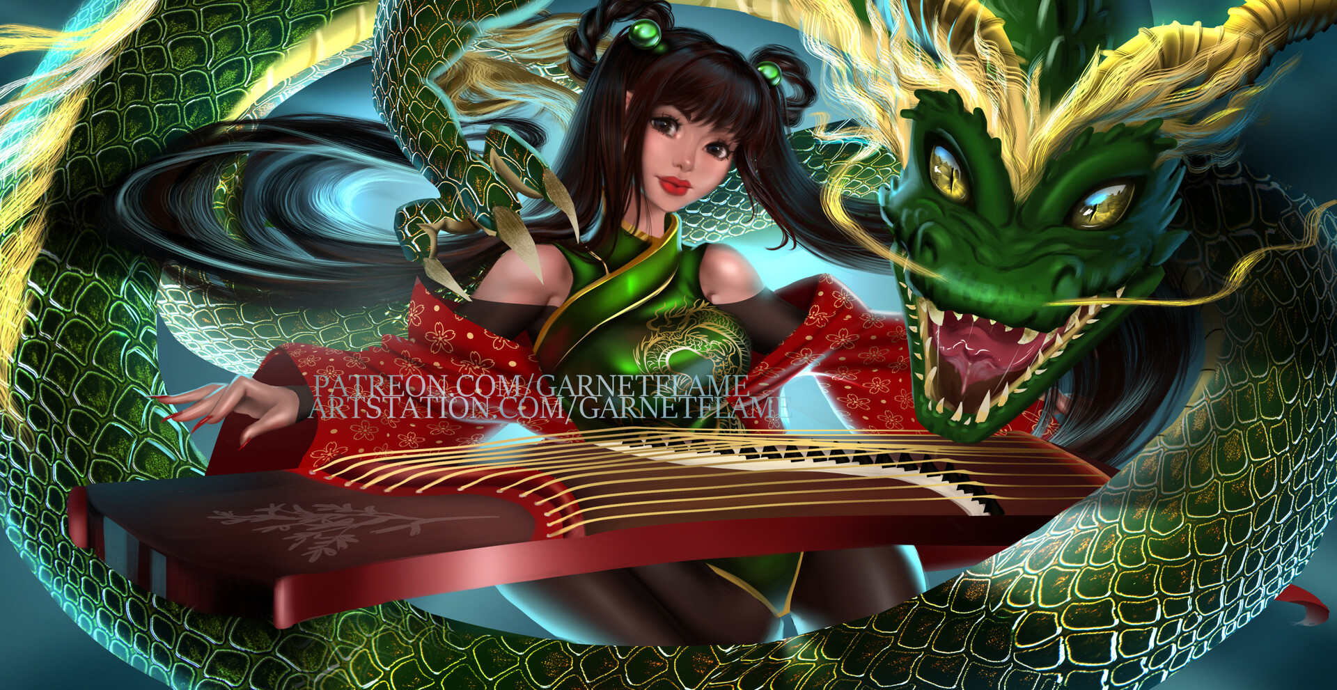 ArtStation - Sona Lunar New Year Skin Fan Art