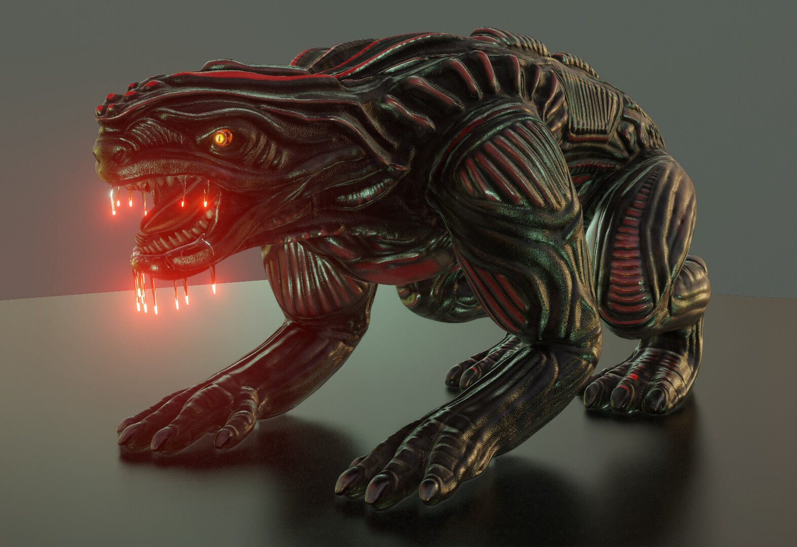 Here is an update of my alien animal creature for a use in Blender-2.8x

Free Donwloads:
https://3dhaupt.com/2020/01/30/alien-animal-update-in-blender-2-8x/