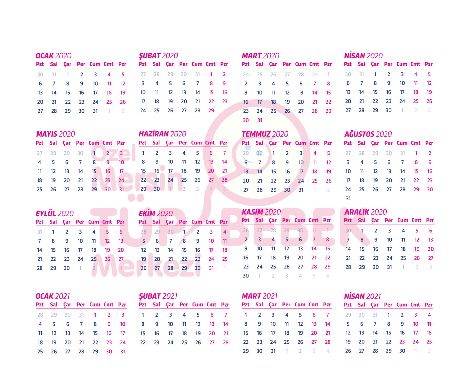 Oguz Kaan Tartar Mersin Tup Bebek Hastanesi Masa Takvimi