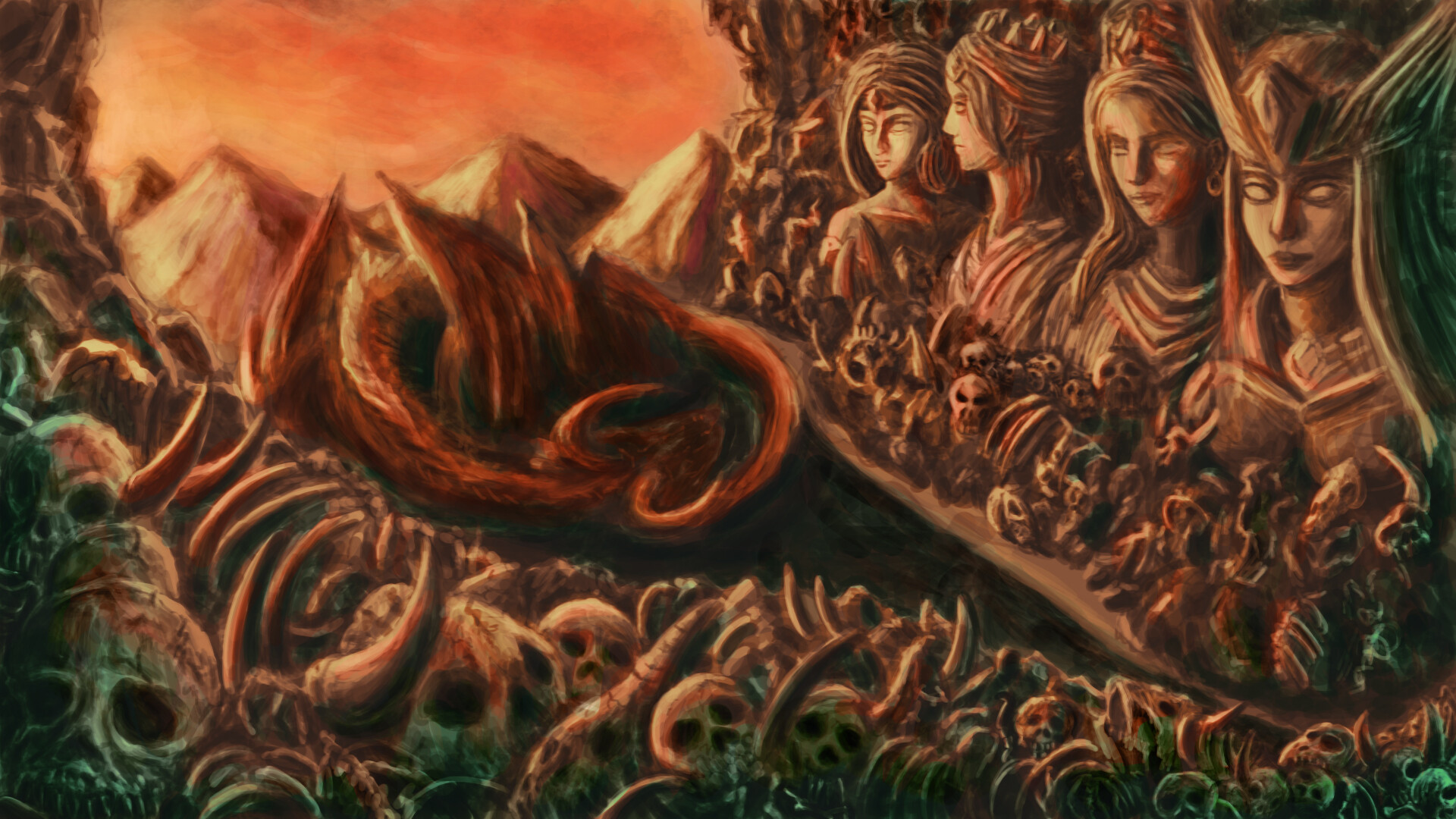 Artstation The Dragon S Cave Mythical Enviroment Painting
