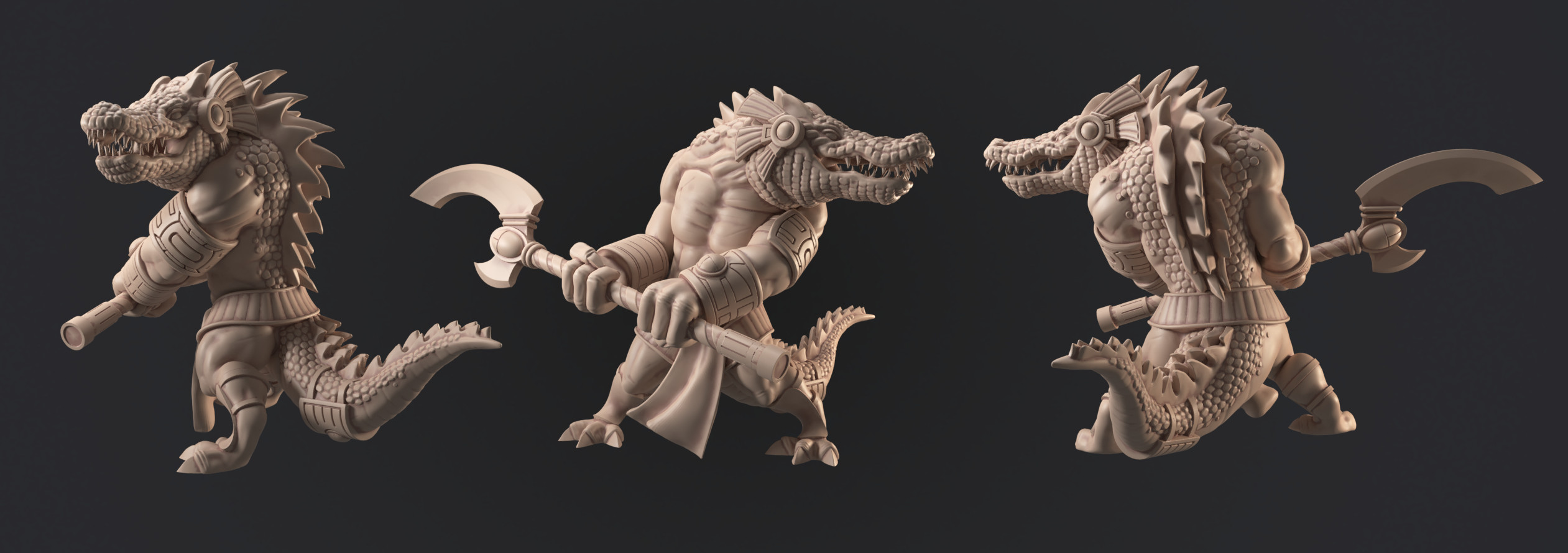 Artstation Crocodile Warrior Ben Debosdari
