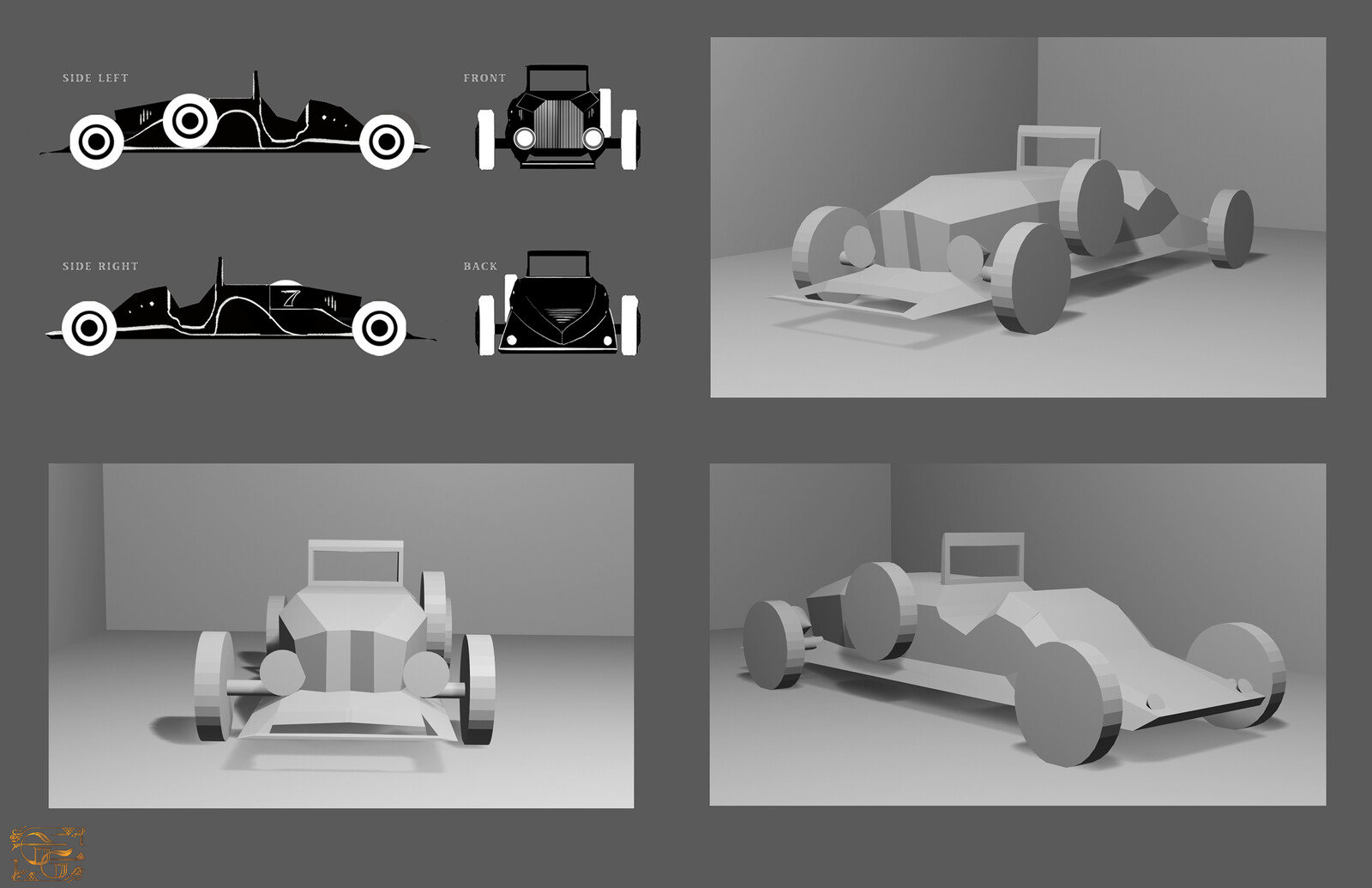 3D base model render