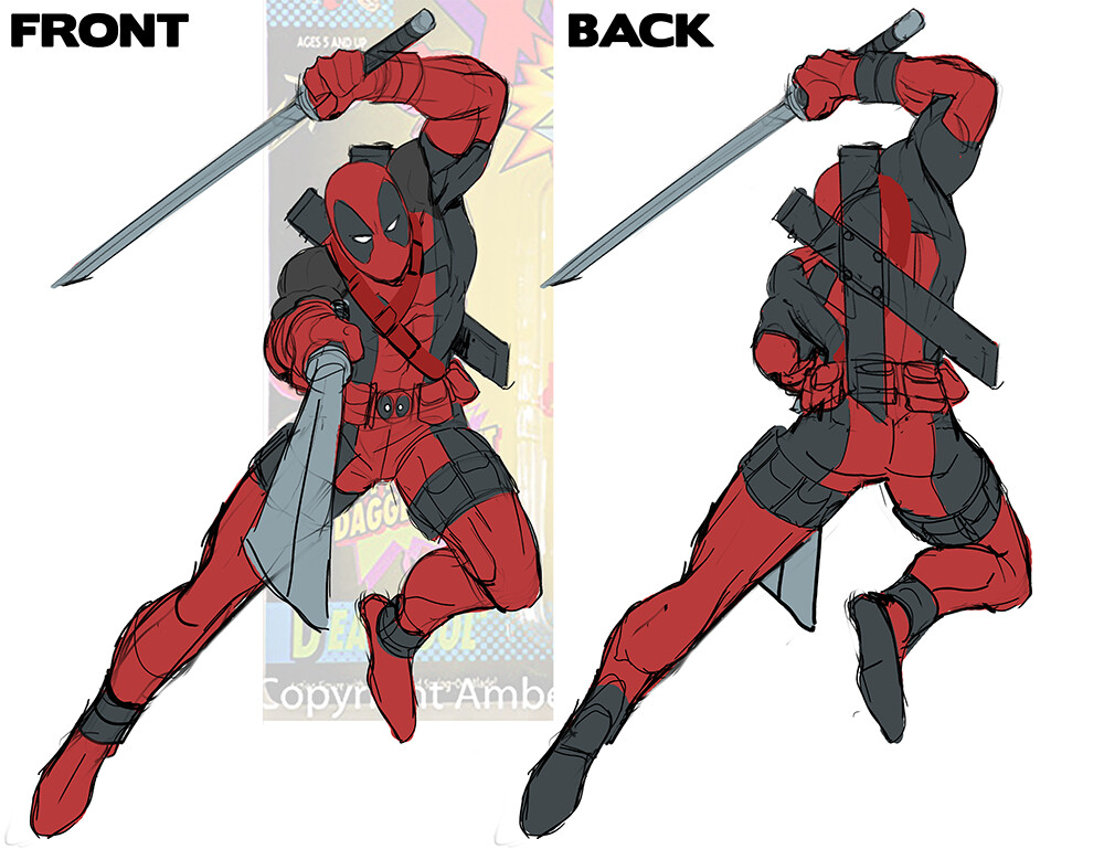 Learn How to Draw Deadpool Full Body (Deadpool) Step by Step : Drawing  Tutorials