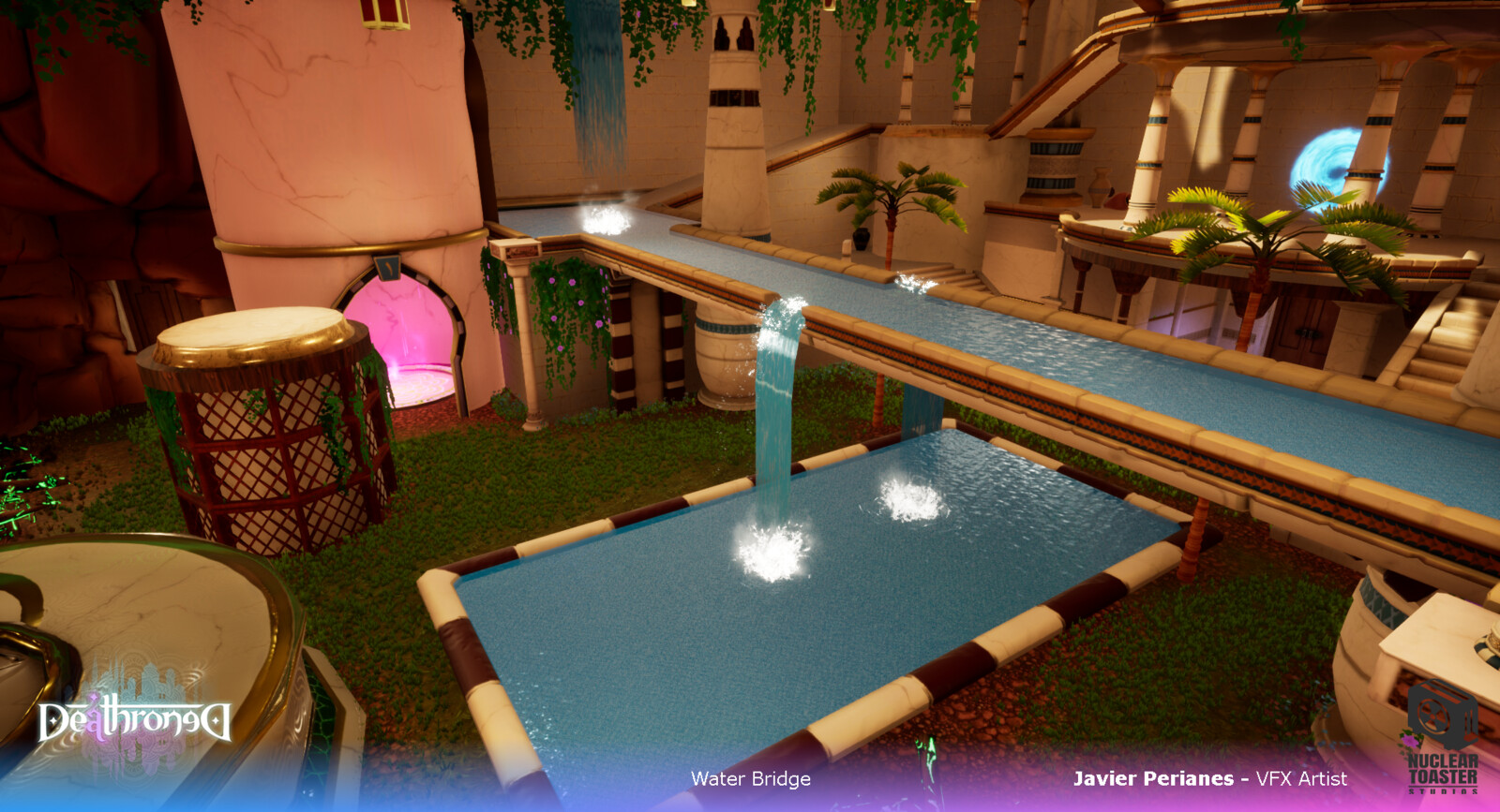 A view of the water shader on a level