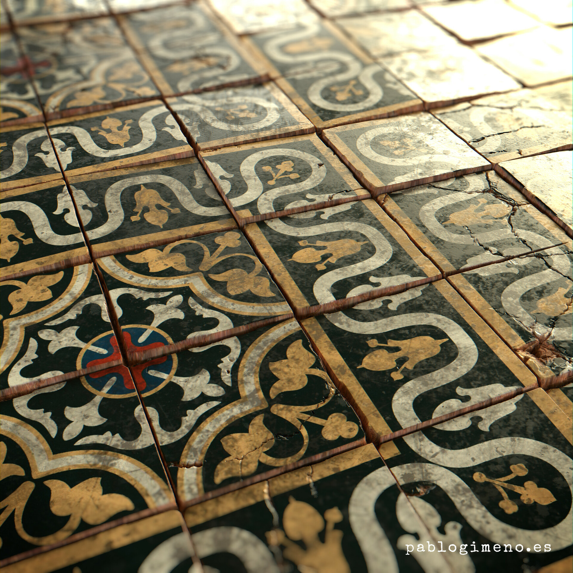 Artstation Vintage Spanish Tiles Pablo Gimeno Artstation Vintage Spanish Tiles