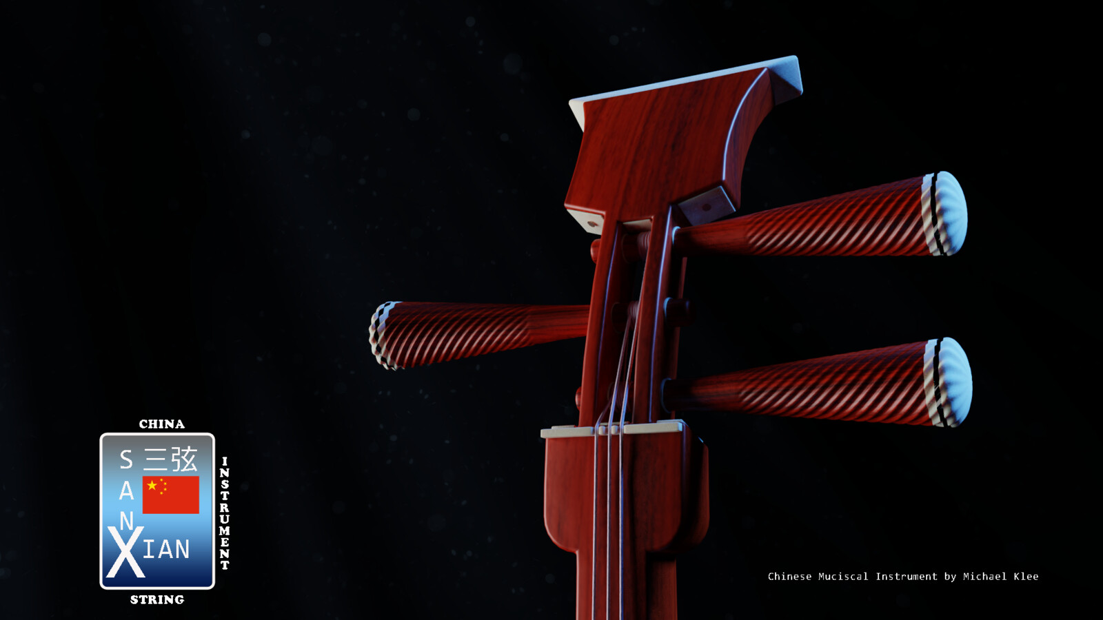 Sanxian 三弦 handles