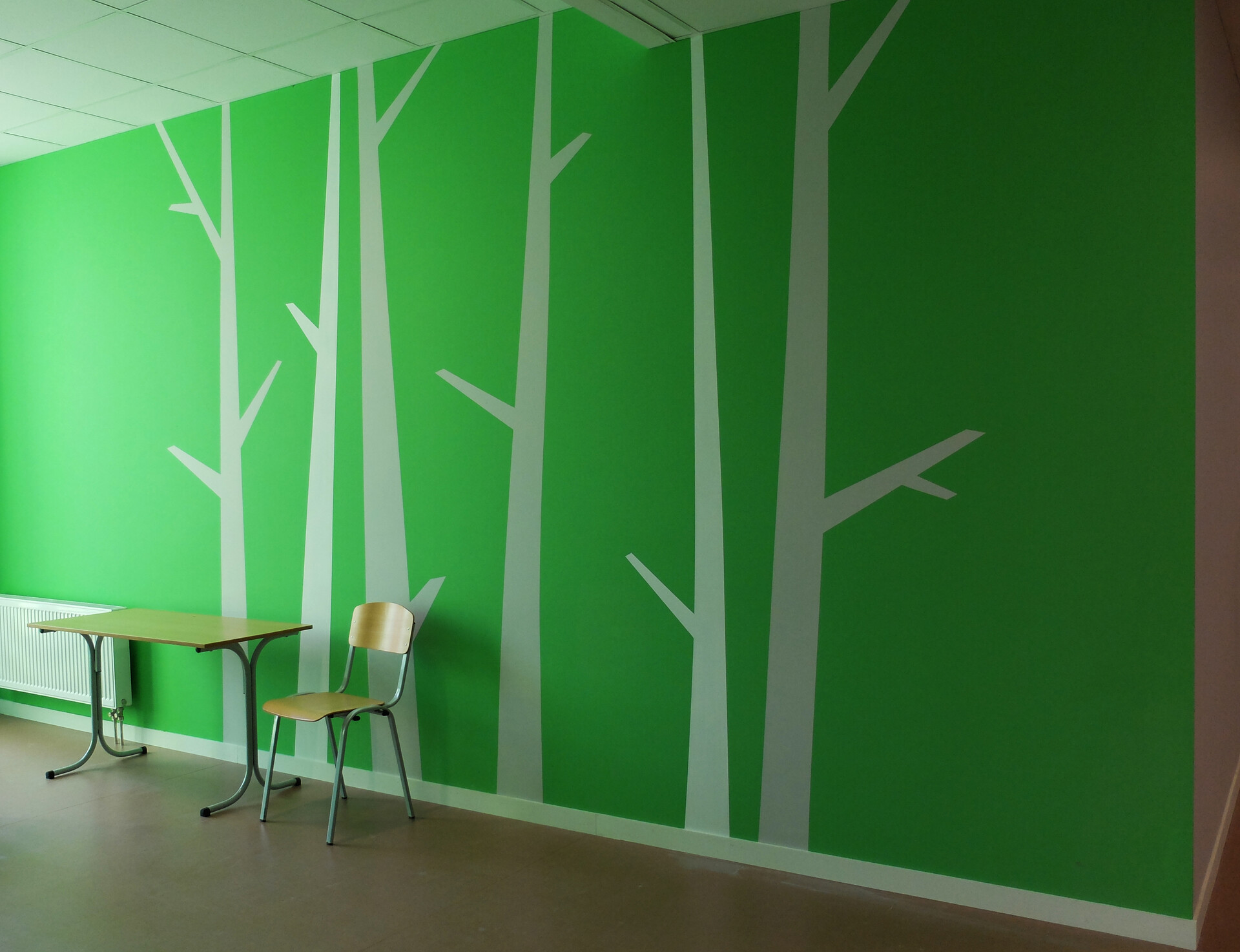 Artstation Trees Wall Painting For The Decor Of The School