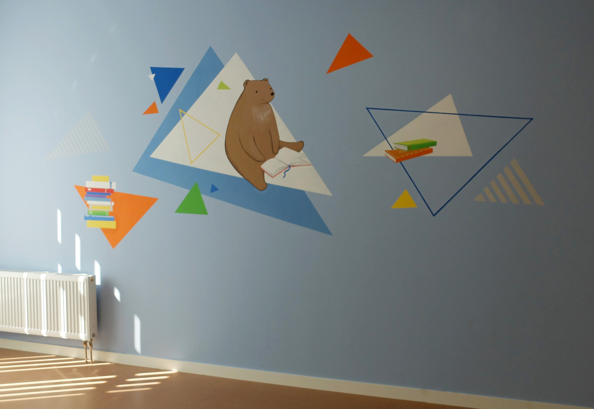 Artstation Little Bear Wall Painting For School Corridor Decor