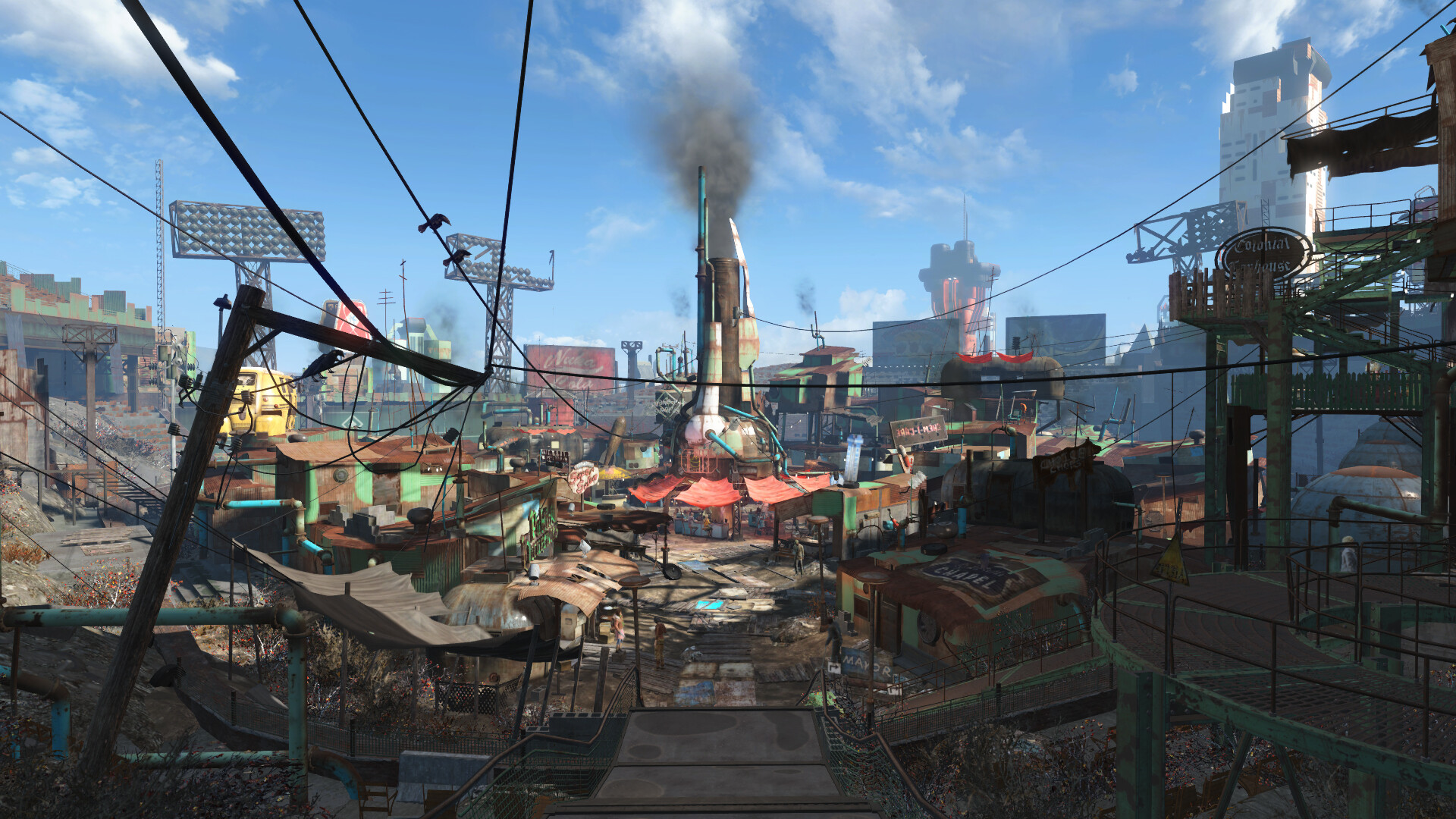 Фоллаут Даймонд Сити. Даймонд Сити Fallout 4. Fallout 76 Diamond City. Красивый фоллаут 4