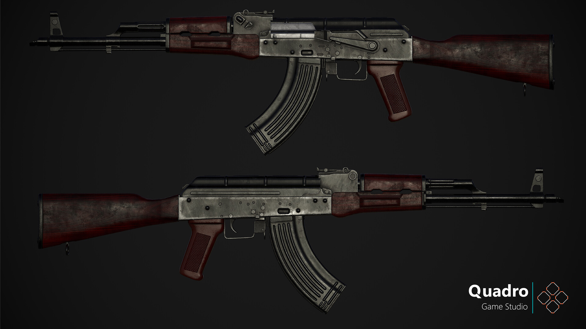 Artstation Weapon Ak 47 2 Quadro Game Studio
