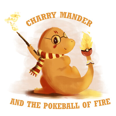 Patrycja przelucka charry mander and the pokeball of fire othertees 30x30