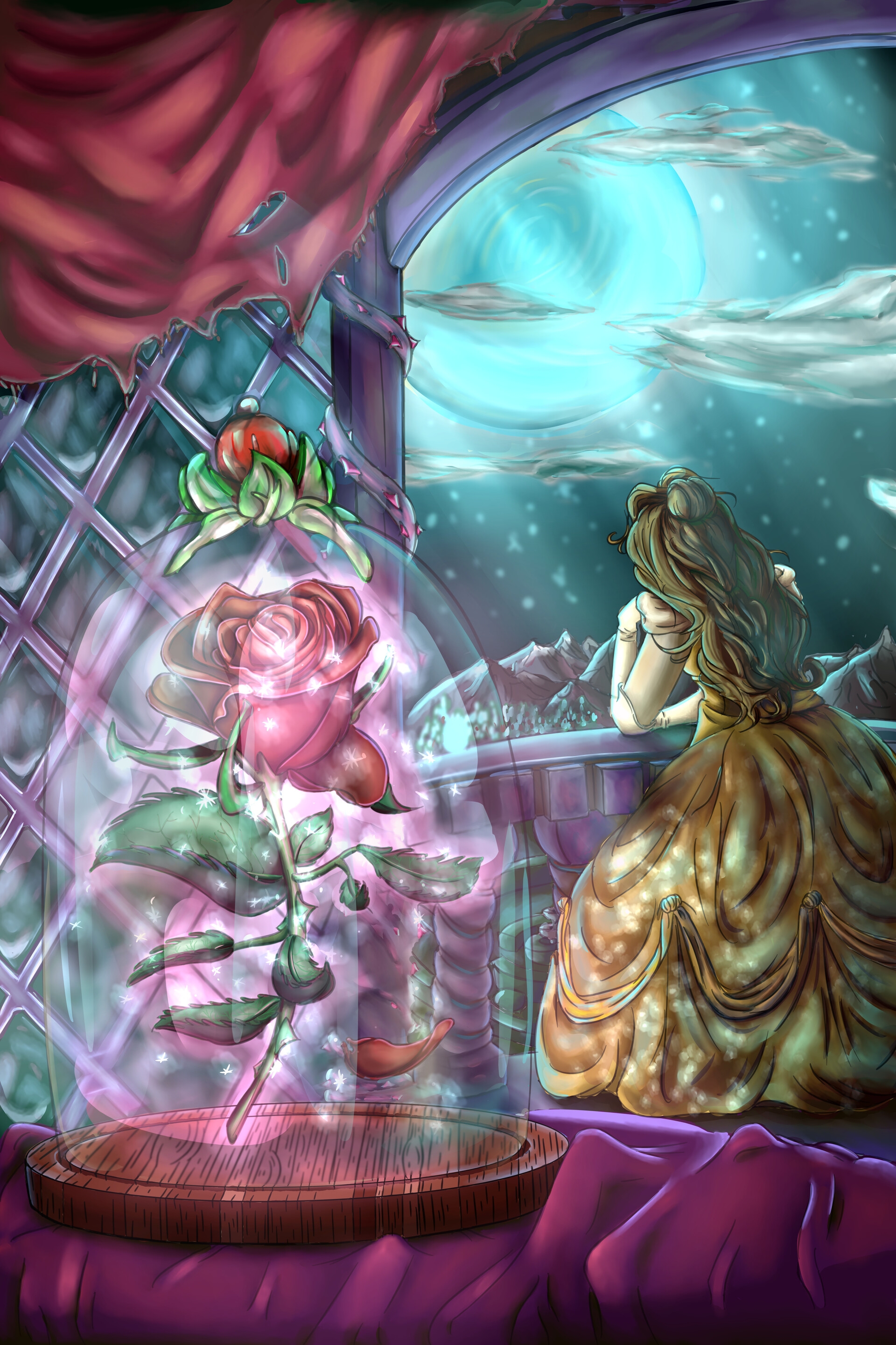 ArtStation Fallen Rose (Beauty and the Beast)