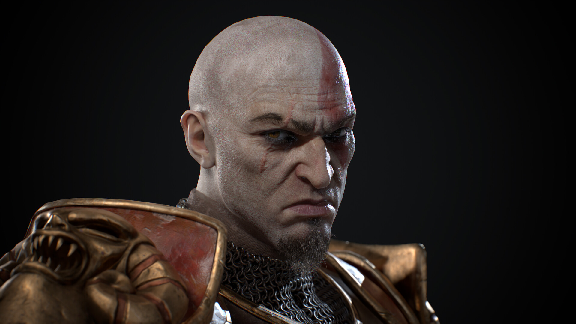 ArtStation - Kratos - God of War 2 - Remastered