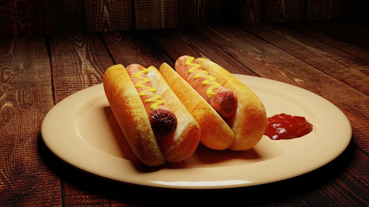 ArtStation Hot Dogs! Made in Blender