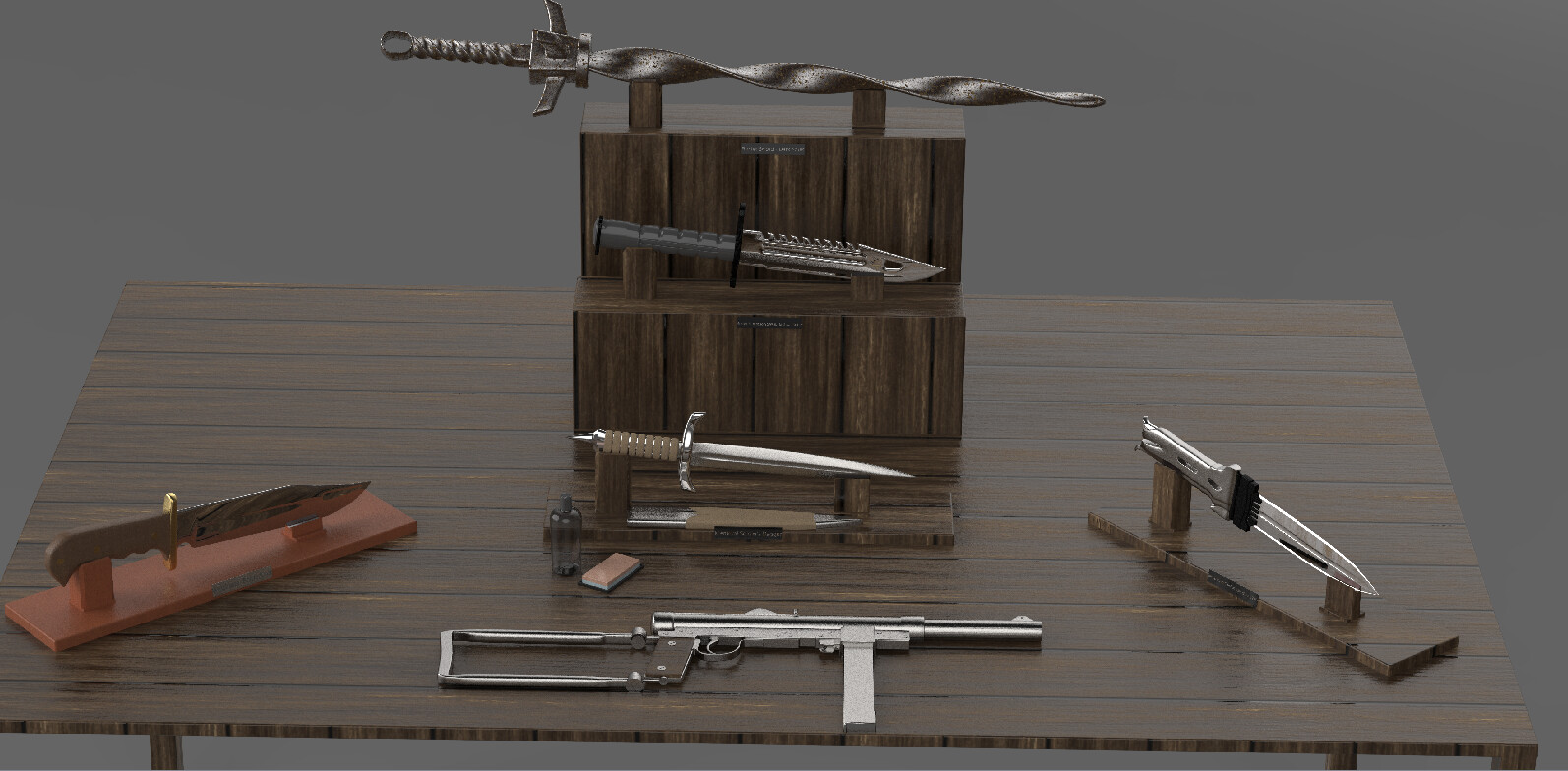 Partial Render of a full suite of armaments.