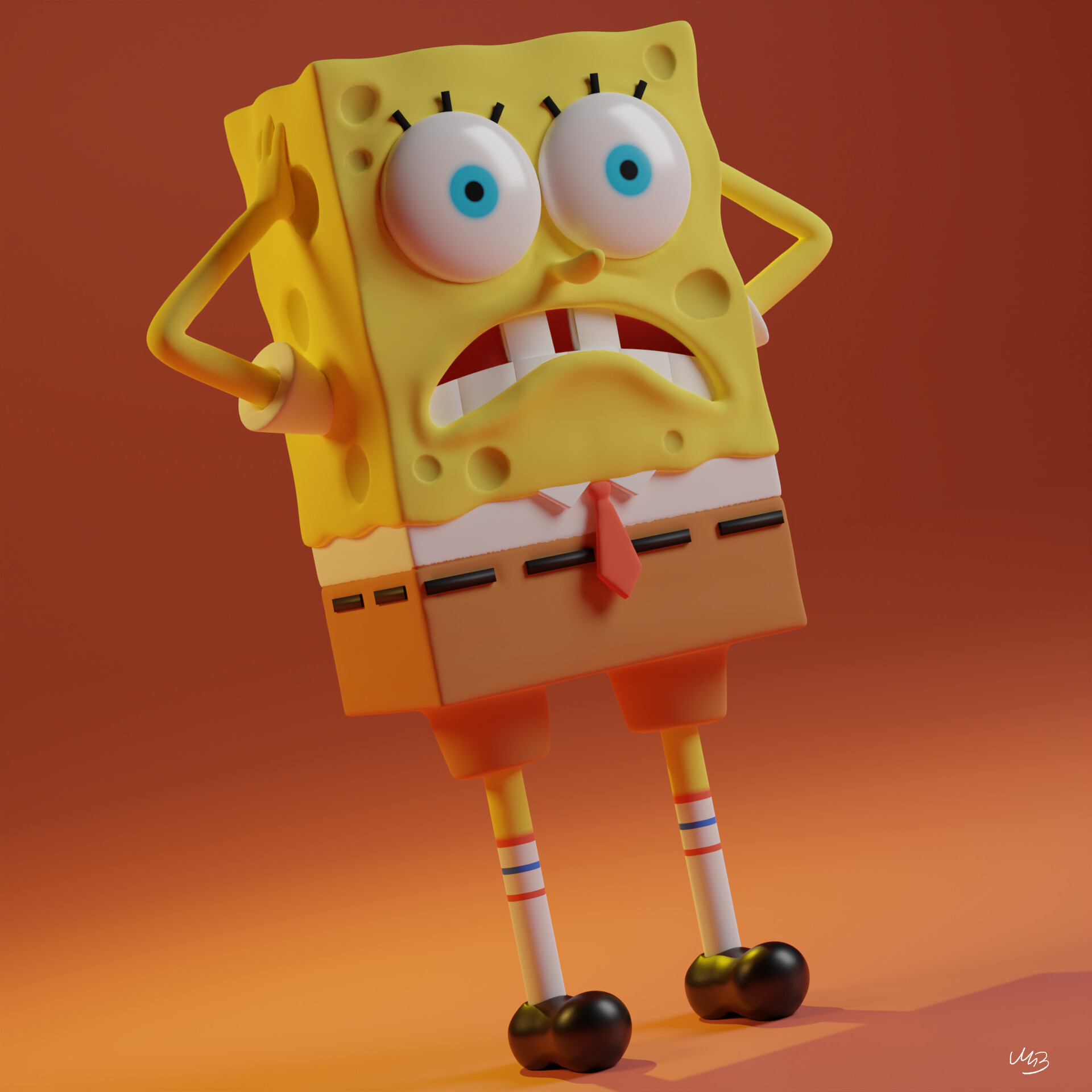 ArtStation - Nervous Spongebob, Mateusz Baranowski