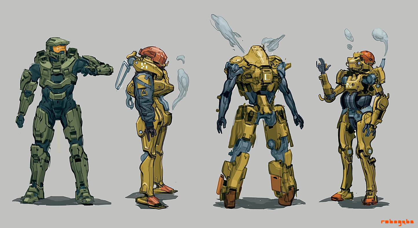 ArtStation - MINE worker bots