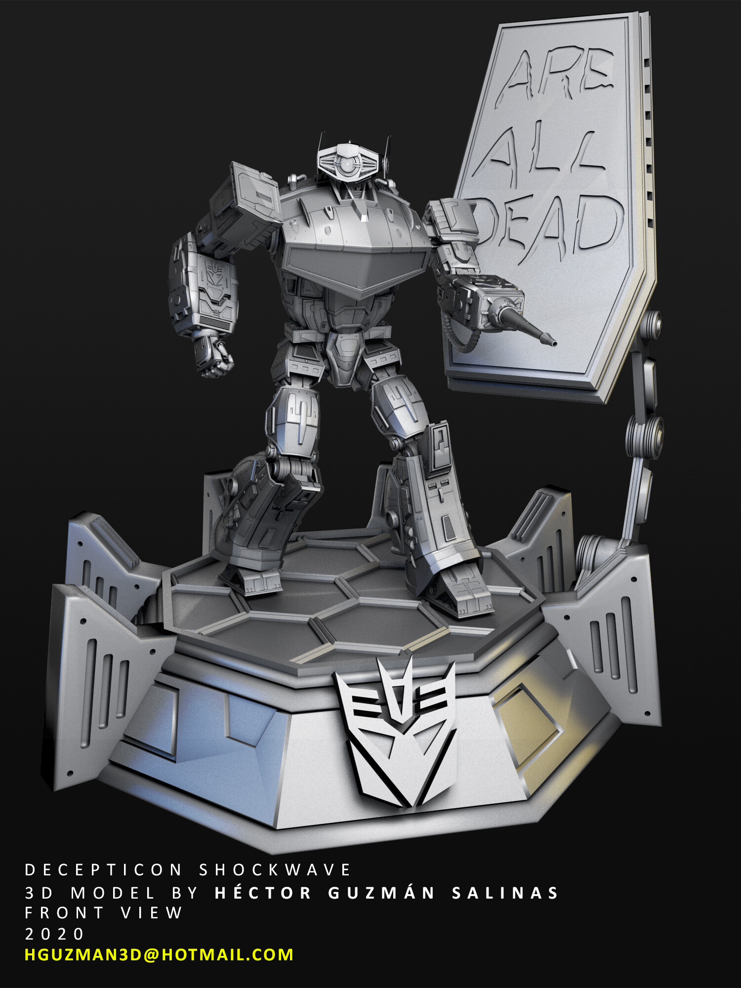 Artstation Decepticon Shockwave Hector Guzman