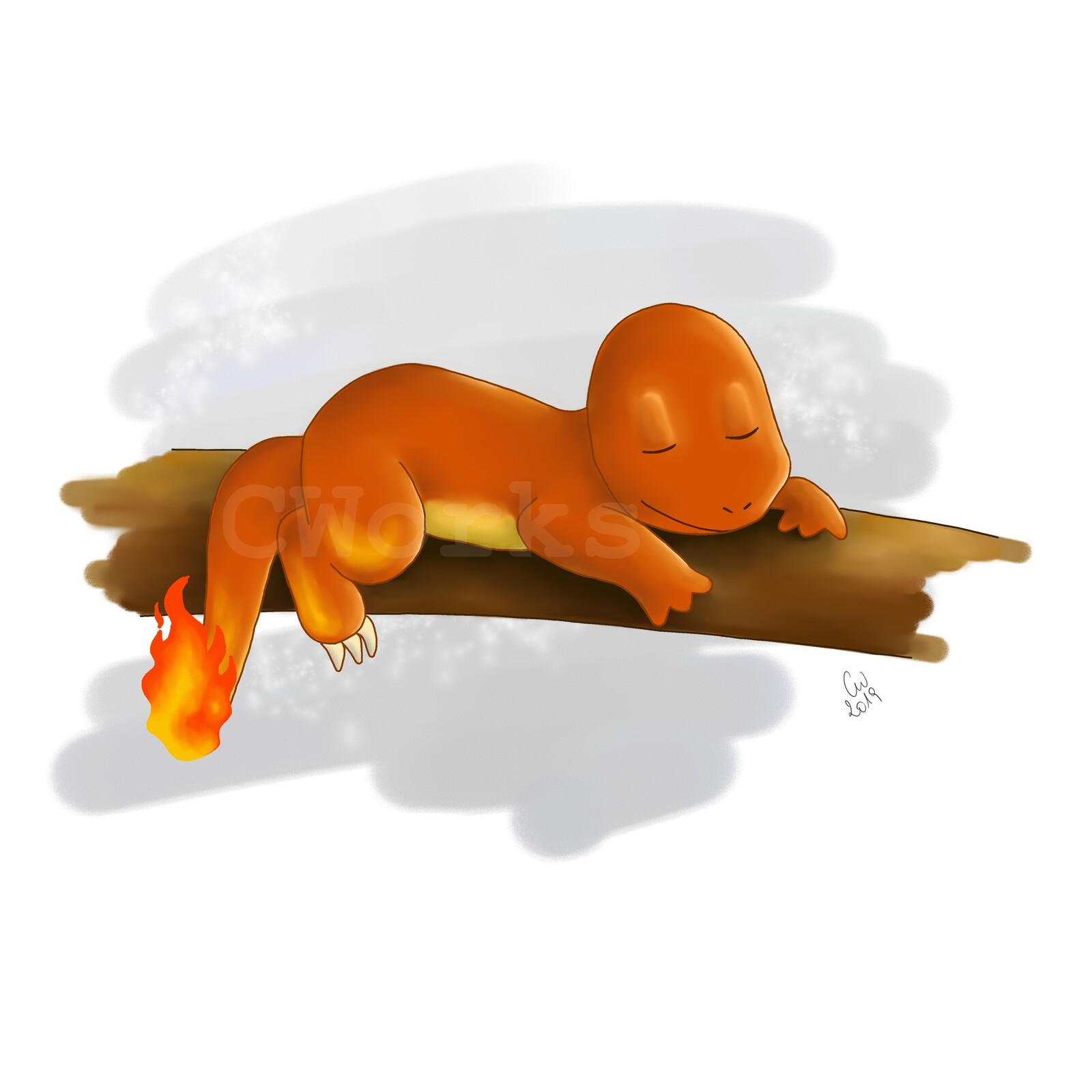 sleeping charmander