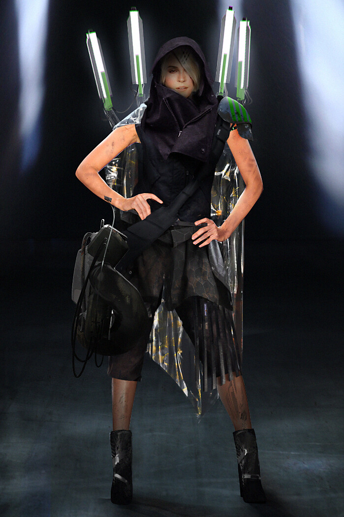 Post-Apocalyptic Cyberpunk Ranger Costume Design 