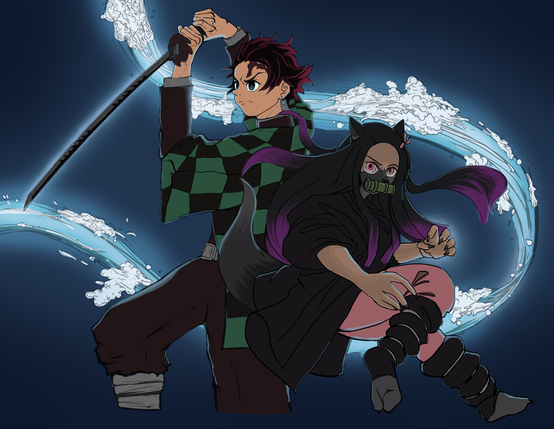 picture Demon Slayer Line Art demon slayer line art painting alicia lim