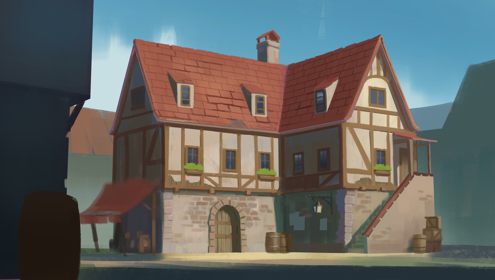 Download Artstation Medieval Fantasy Buildings Endgork Moroldo