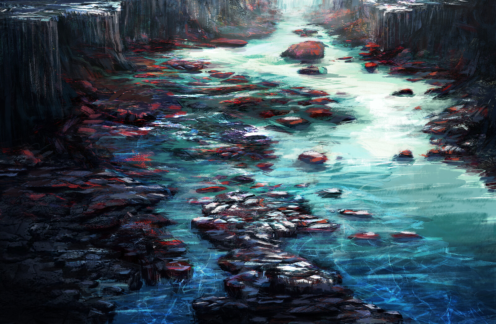 Icy Moss River