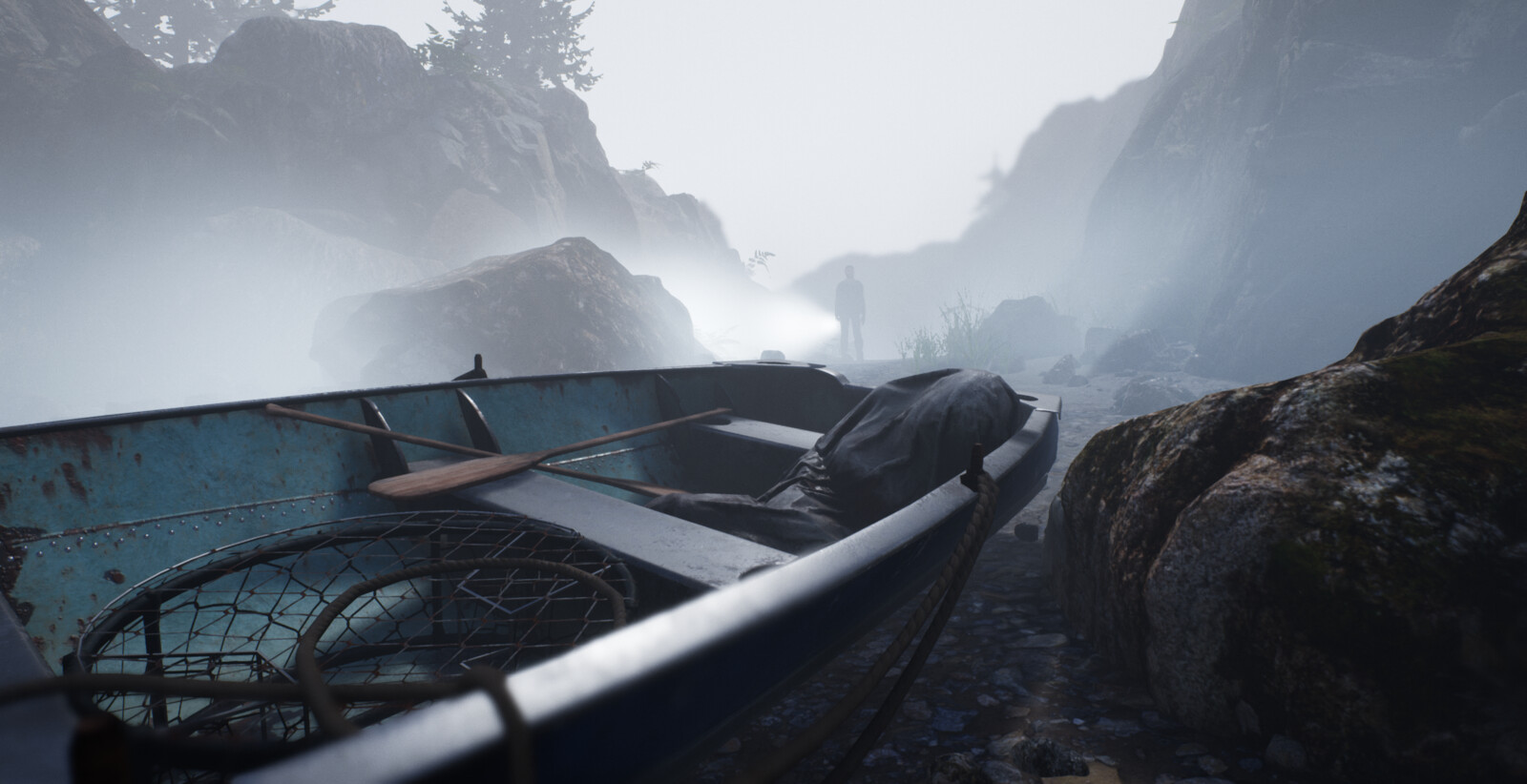 composition and lighting exercise. please note that the rocks and vegetation in that scene are from quixel megascans. 