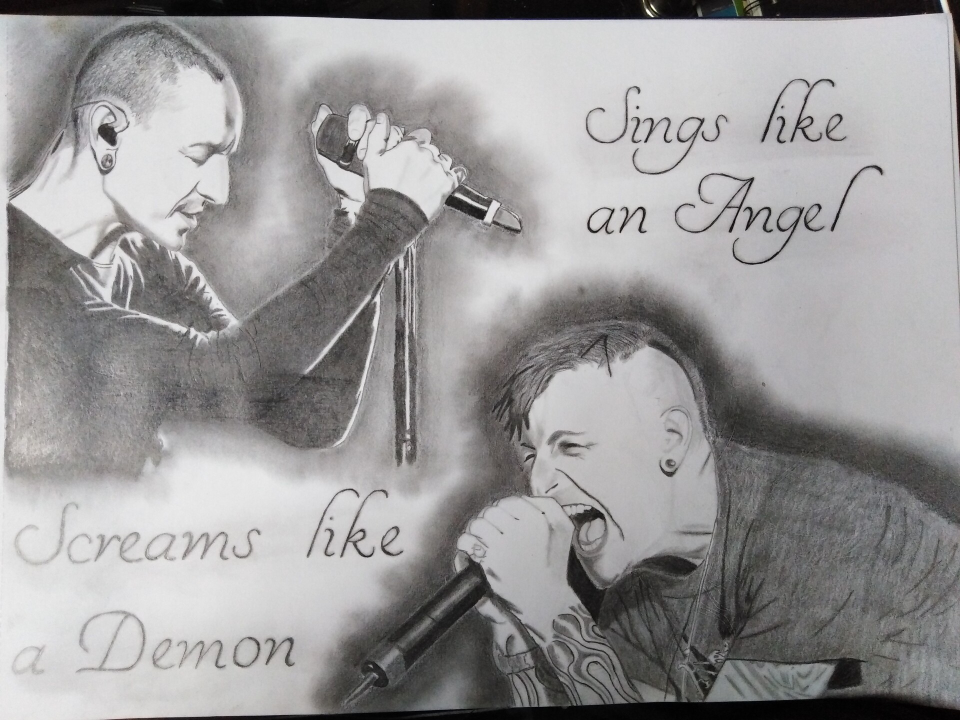 Artstation Chester Bennington Sings Like An Angel Screams Like A Demon Dominique Bodtlander