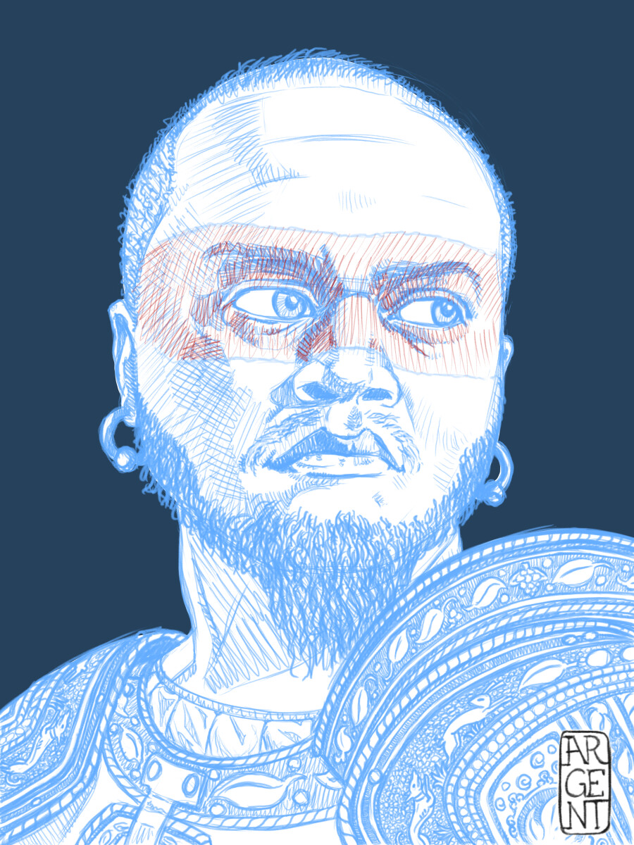 Completed sketch.