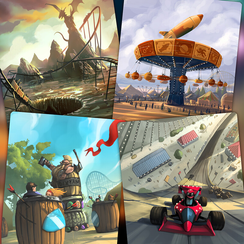 Attractions cards for Wishland boardgame