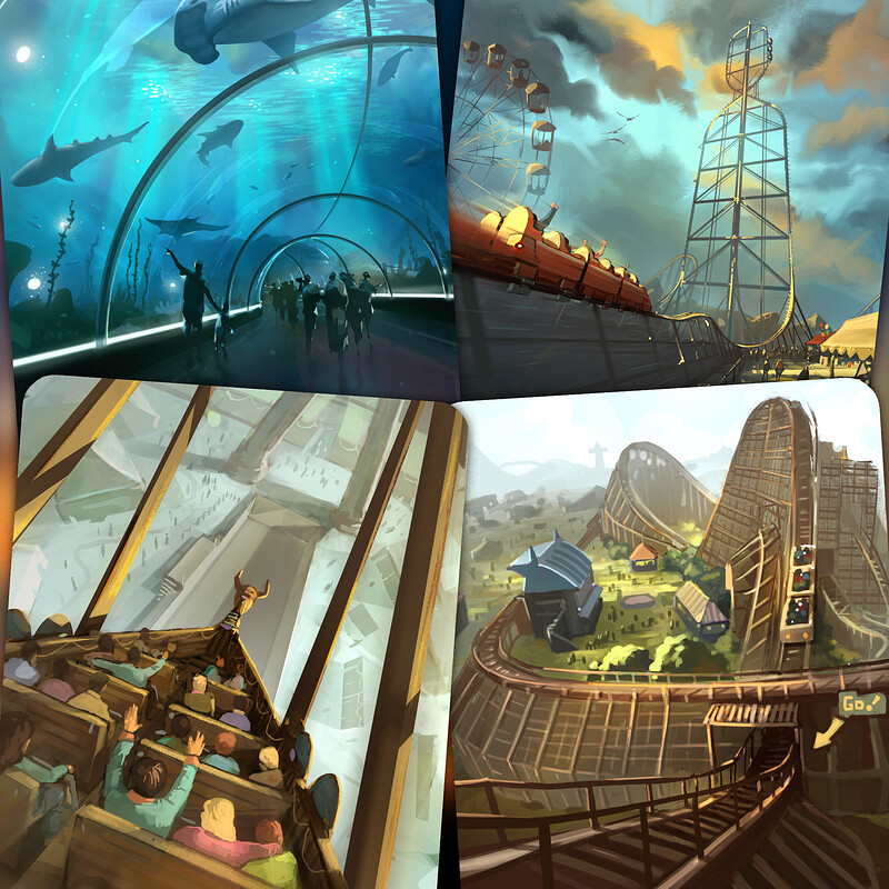 Attractions cards for Wishland boardgame 02