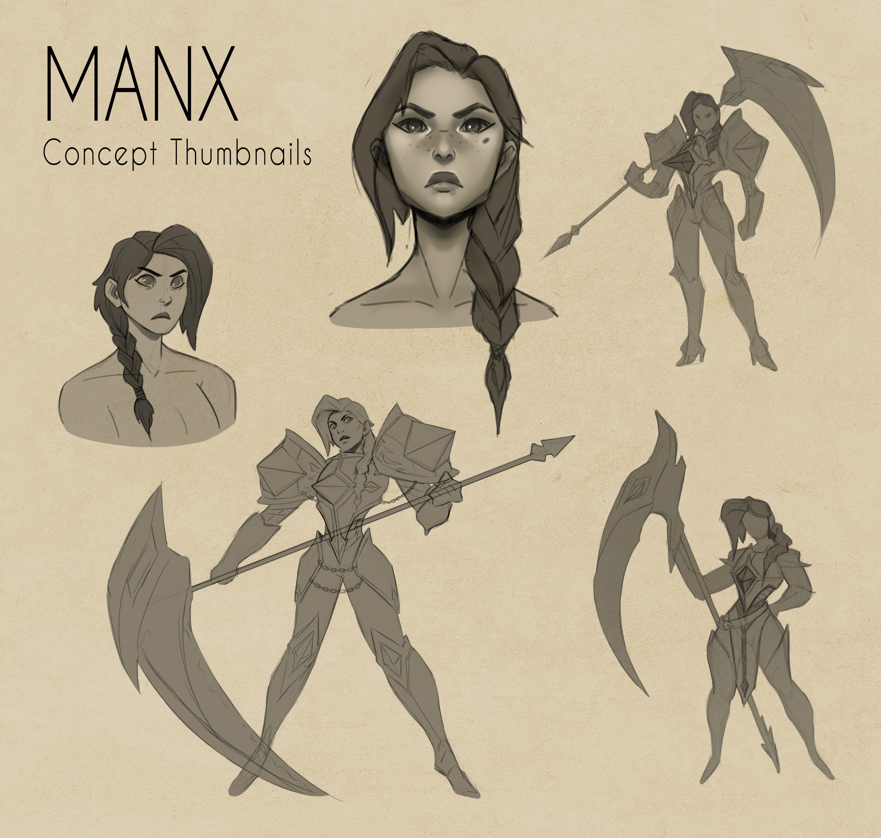 Concept sketches for Manx