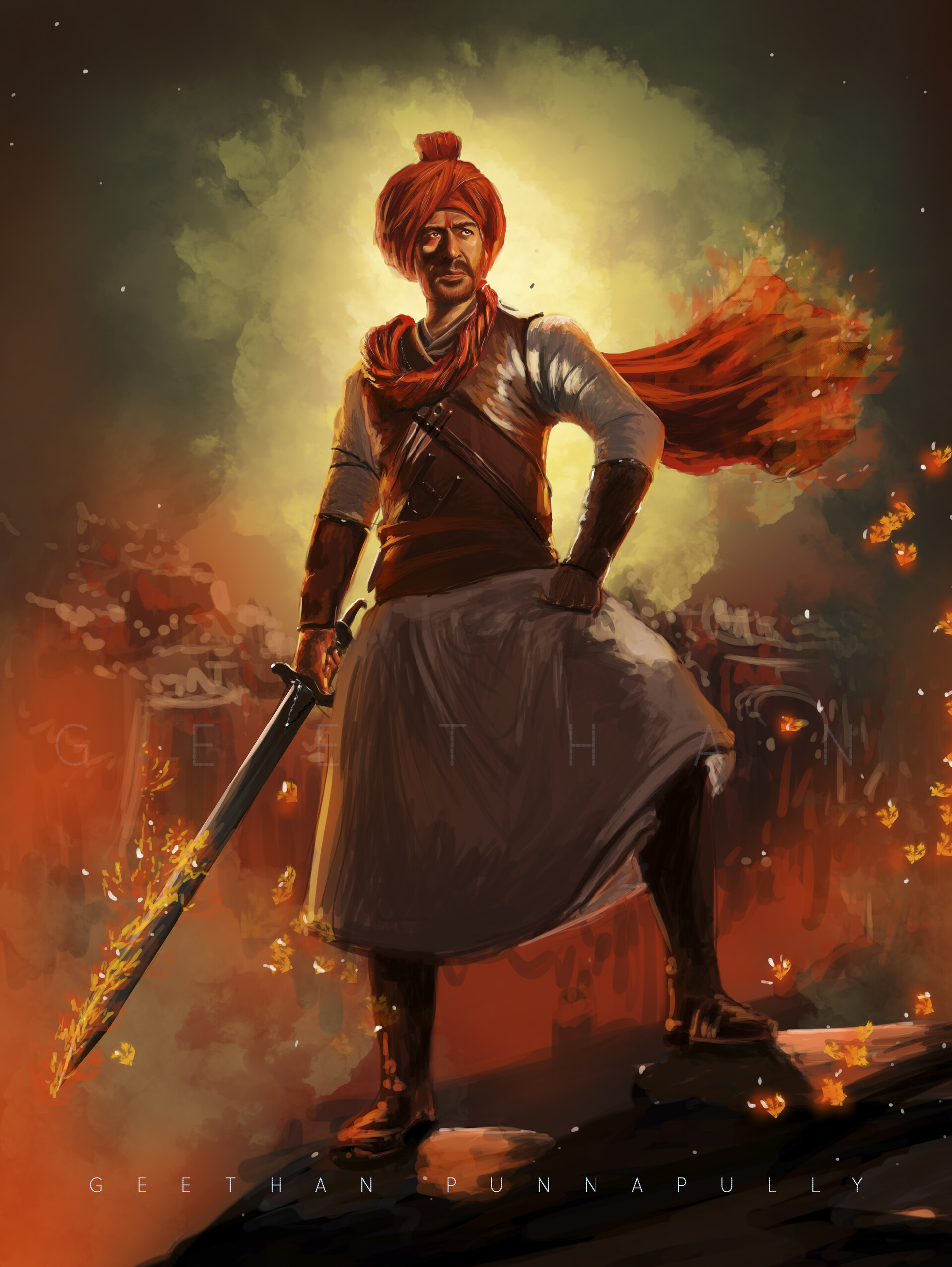 Artstation Tanhaji The Unsung Warrior Geethan Punnapully Tanaji malusare was one of the generals of shivaji who excelled in guerilla warfare and conquering forts. the unsung warrior geethan punnapully