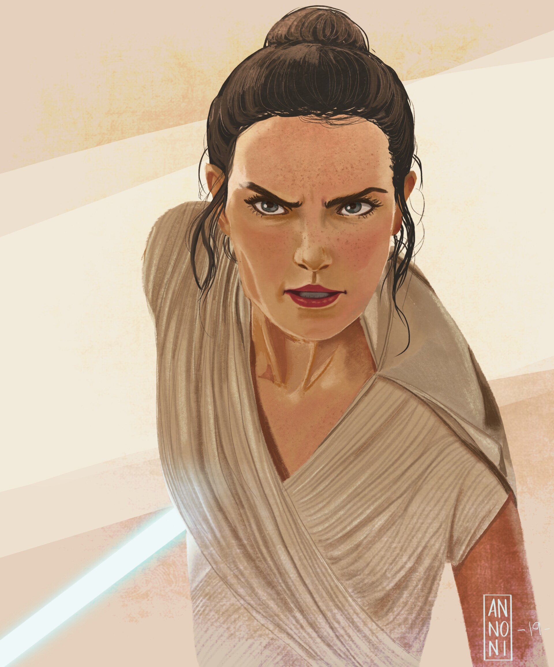 Artstation Rey Of Jakku Light Colors Star Wars Fan Art Fiorella Annoni