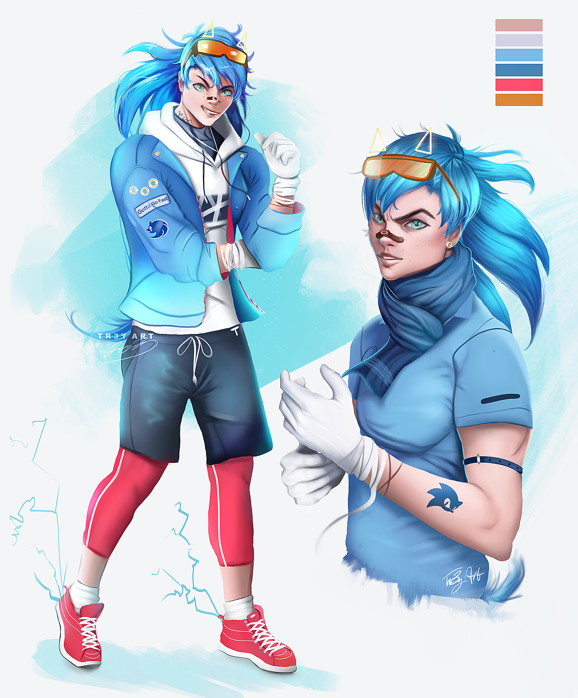 Artstation Sonic As A Human Tr3yart