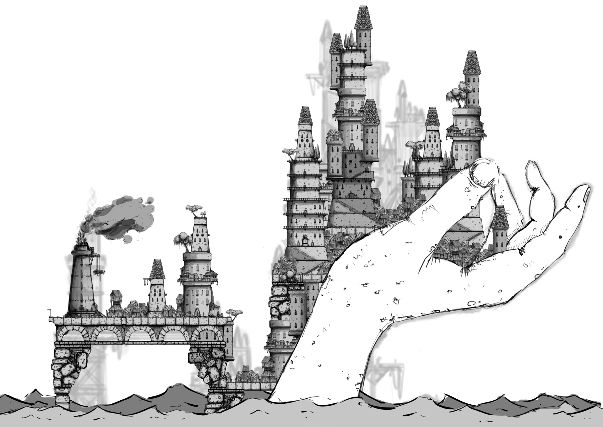 Pierre Debusscher.G - Floating City, final concept art