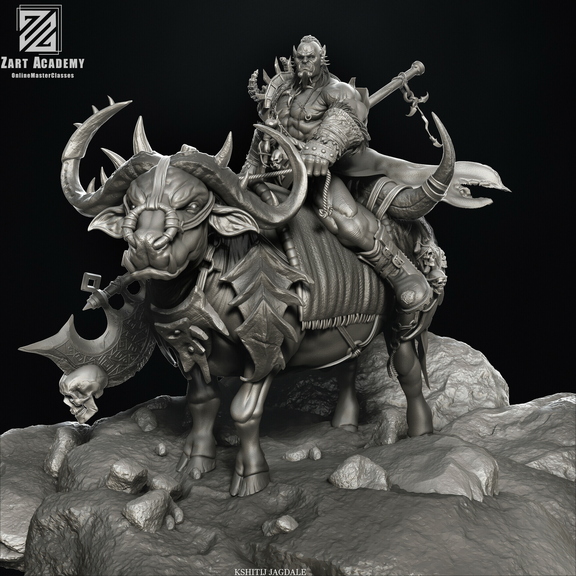 ArtStation - WARLORD BULL RIDER