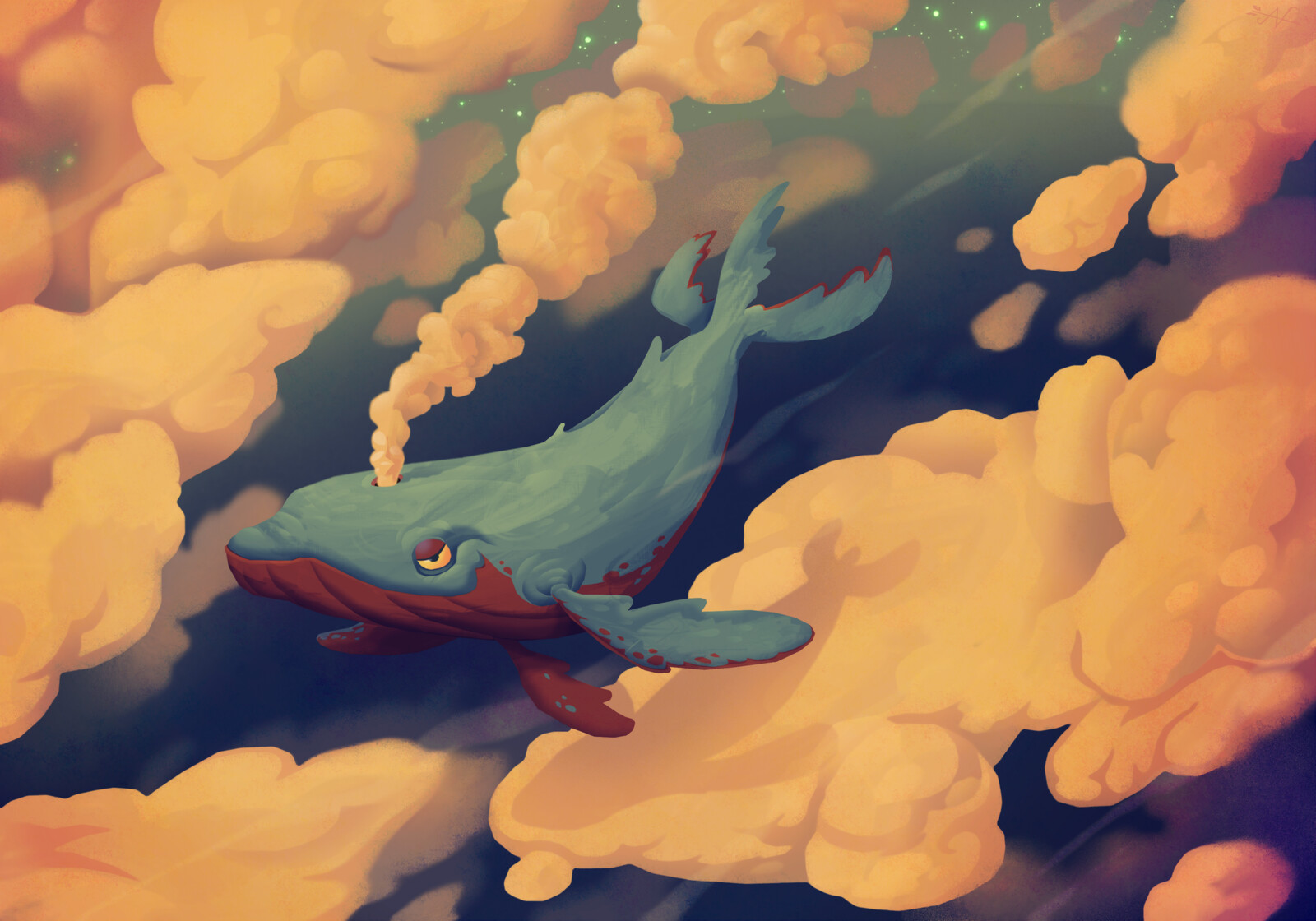 i think its a right of passage that everyone has to paint a floating whale at least once in their lives
