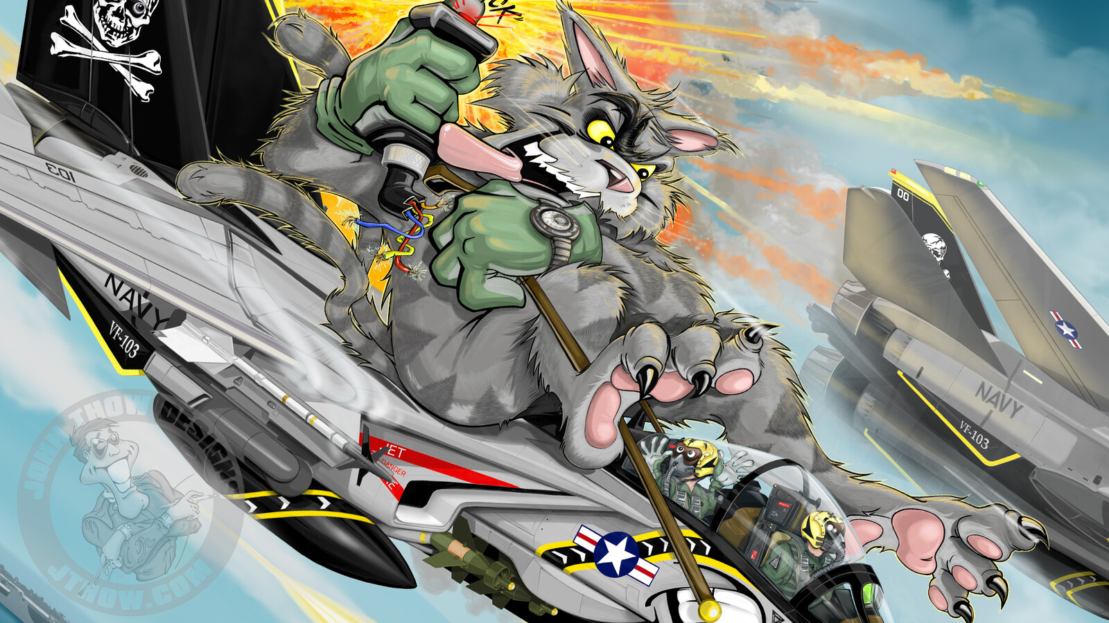 "Anytime Baby" Tomcat character detail